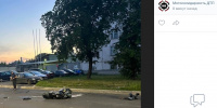На Якорной произошло серьезное ДТП с мотоциклистом 
